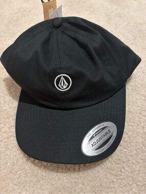 Volcom Black Dad Hat with Subtle Stone Badge
